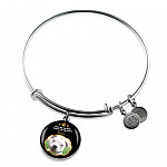 Personalized Photo Once By My Side Forever In My Heart Dog Memorial Circle Pendant Necklace