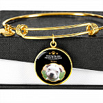 Personalized Photo Once By My Side Forever In My Heart Dog Memorial Circle Pendant Necklace