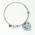 Personalized Butterflies My Mind Still Talk To You And My Heart Still Looks For You Heart Pendant Necklace-Bangle Personalized Butterflies My Mind Still Talk To You And My Heart Still Looks For You Heart Pendant Necklace-Bangle