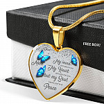 Personalized Butterflies My Mind Still Talk To You And My Heart Still Looks For You Heart Pendant Necklace-Bangle Personalized Butterflies My Mind Still Talk To You And My Heart Still Looks For You Heart Pendant Necklace-Bangle