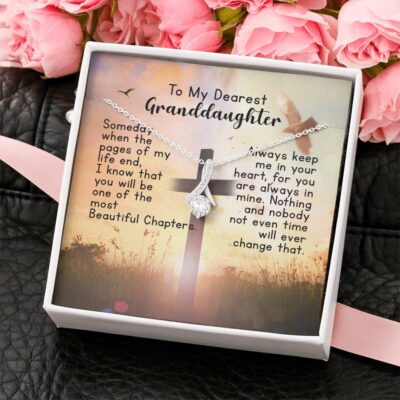 To My Dearest Granddaughter Alluring Beauty Pendant Necklace - Gift For Granddaughter