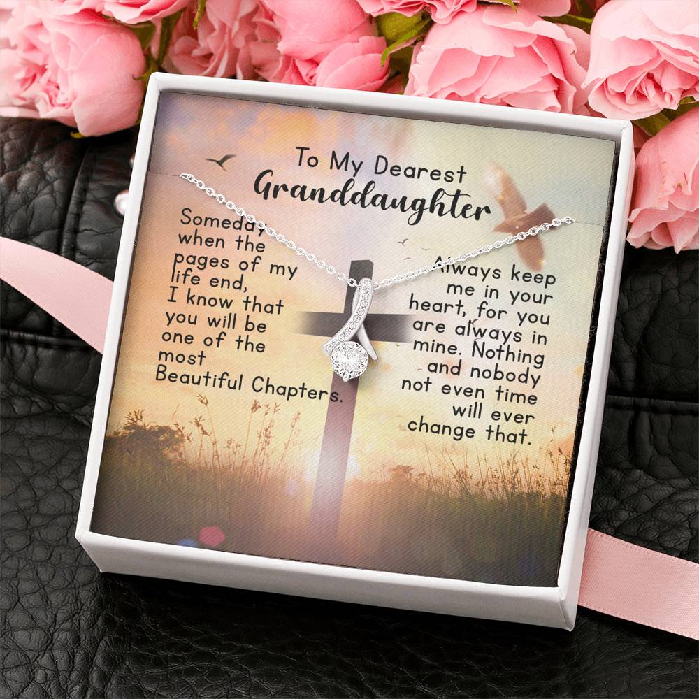To My Dearest Granddaughter Alluring Beauty Pendant Necklace - Gift For Granddaughter To My Dearest Granddaughter Alluring Beauty Pendant Necklace - Gift For Granddaughter