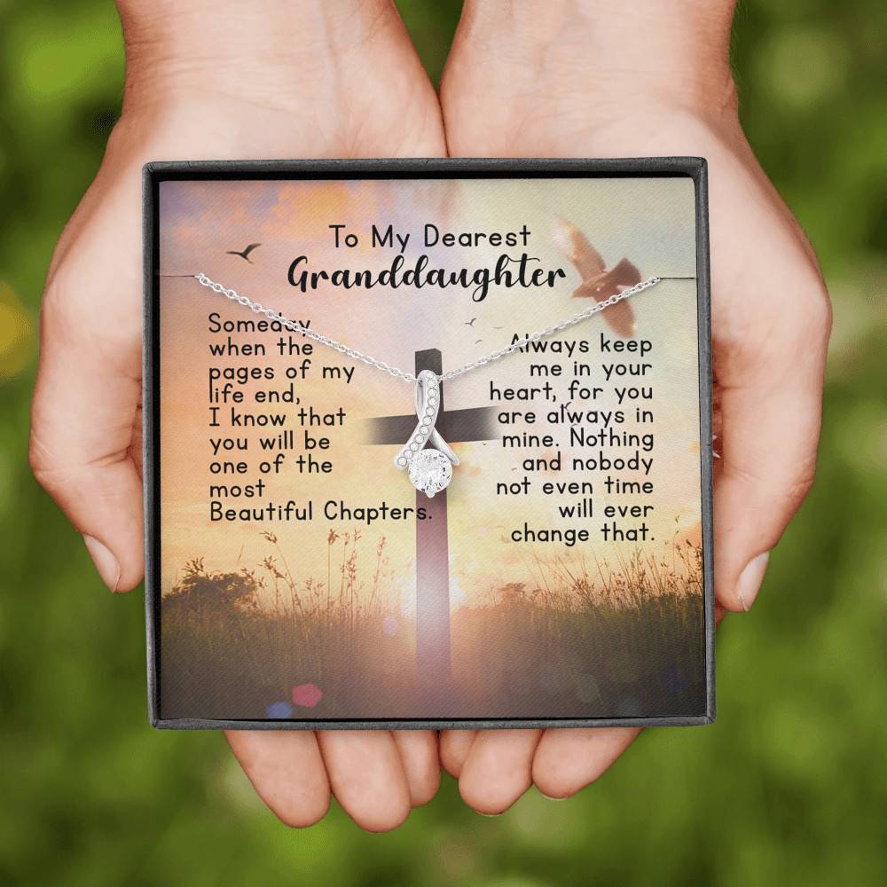 To My Dearest Granddaughter Alluring Beauty Pendant Necklace - Gift For Granddaughter To My Dearest Granddaughter Alluring Beauty Pendant Necklace - Gift For Granddaughter