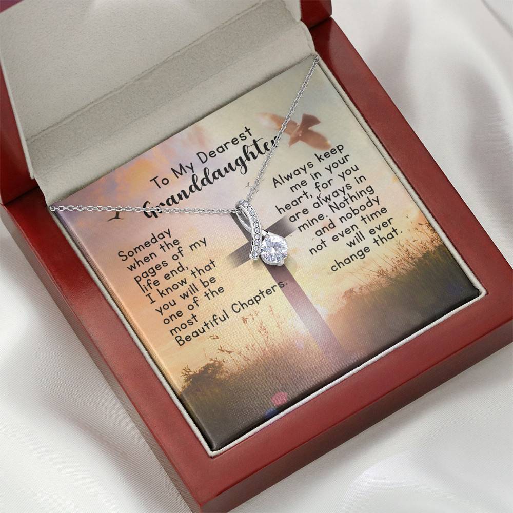 To My Dearest Granddaughter Alluring Beauty Pendant Necklace - Gift For Granddaughter To My Dearest Granddaughter Alluring Beauty Pendant Necklace - Gift For Granddaughter