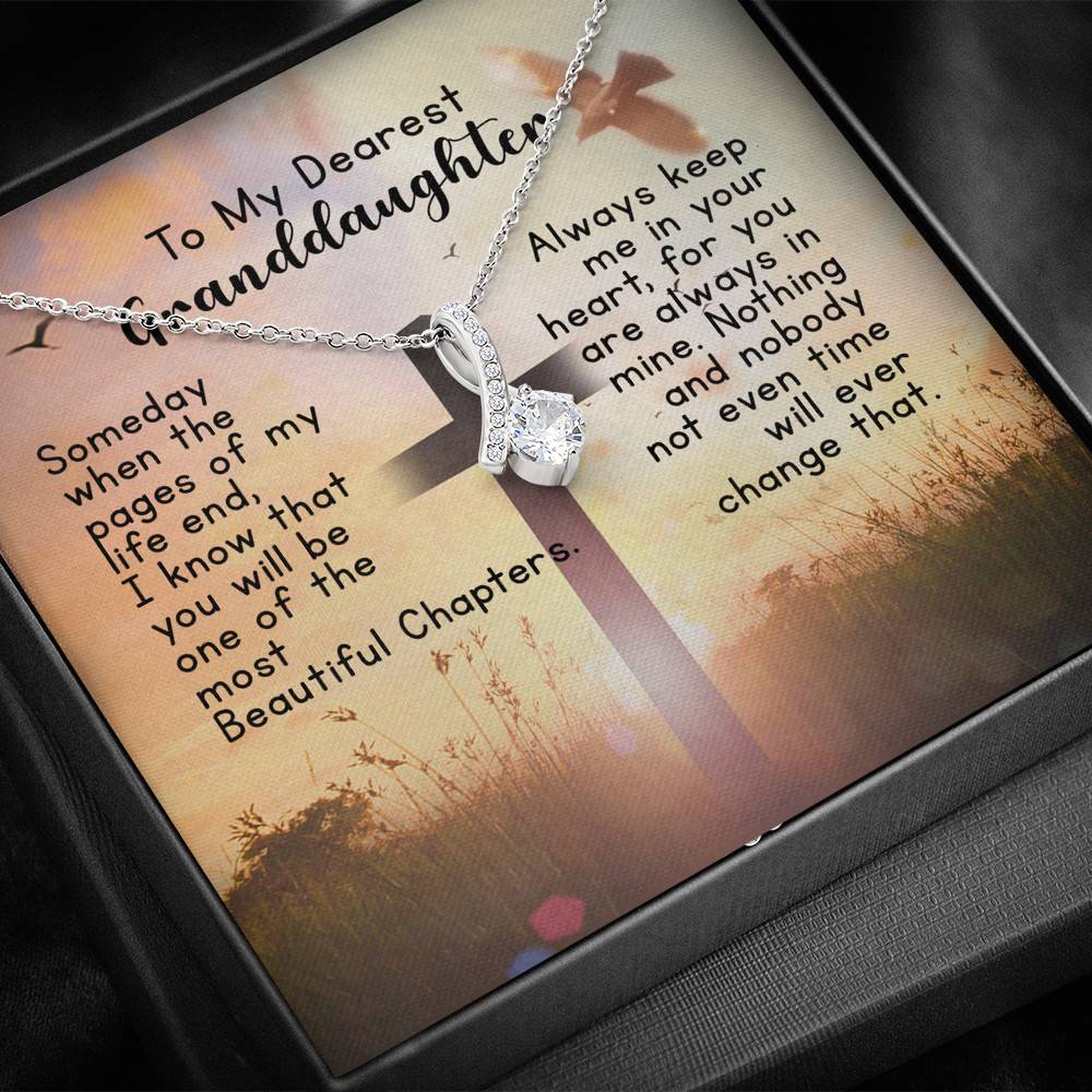 To My Dearest Granddaughter Alluring Beauty Pendant Necklace - Gift For Granddaughter To My Dearest Granddaughter Alluring Beauty Pendant Necklace - Gift For Granddaughter