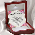To My Daughter In law we Both Love The Same Man Love Knot Pendant Necklaces - Gift For Daughter In Law Gift