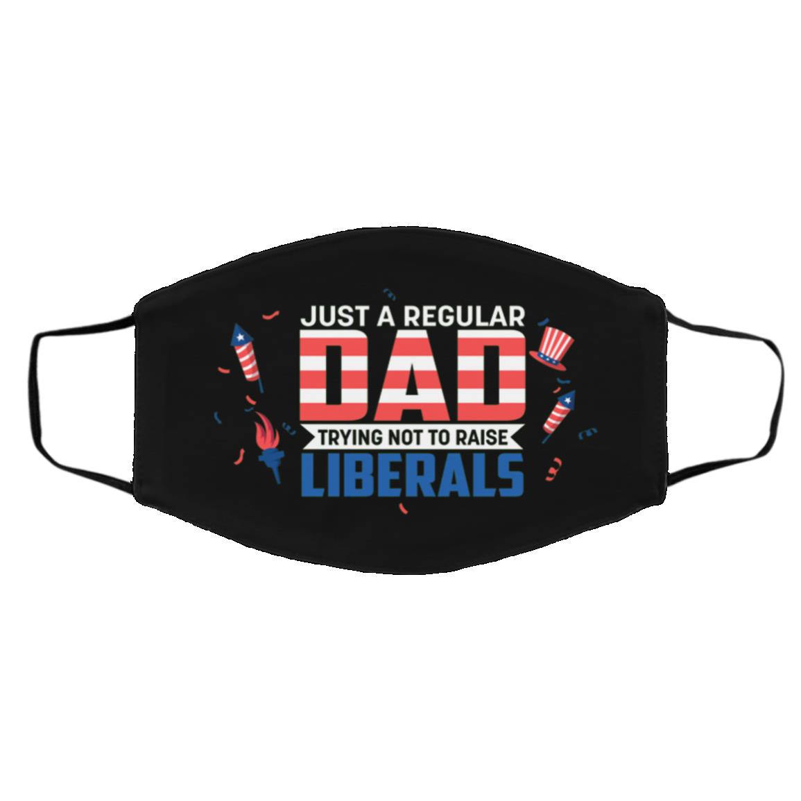 dad mask, Black, Cloth Face Cover – Medium/Large