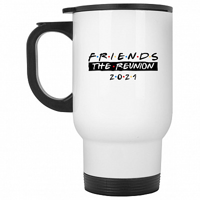 14 oz. White Travel Mug