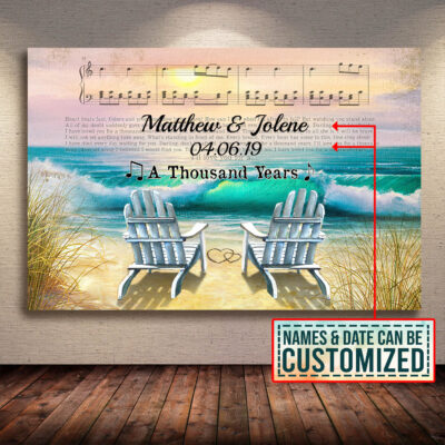 Personalized A Thousand Years Framed Canvas - Unframed Poster - Custom Name Lyrics Home Decor