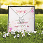 To My Granddaughter I Squeezed This Necklace Really Tight From Grandma Forever Love Heart Pendant Necklace To My Granddaughter I Squeezed This Necklace Really Tight From Grandma Forever Love Heart Pendant Necklace