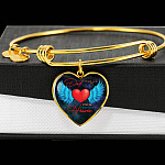 Angel Wings Dad I'll Hold You in My Heart Until I Hold You in Heaven Heart Pendant Necklace