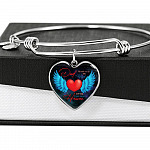Angel Wings Dad I'll Hold You in My Heart Until I Hold You in Heaven Heart Pendant Necklace