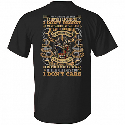 veterean back t, Black, Unisex T-Shirt
