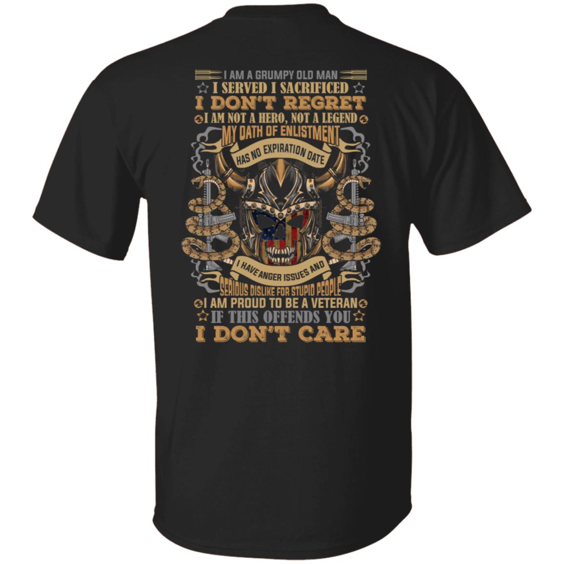 veterean back t, Black, Unisex T-Shirt