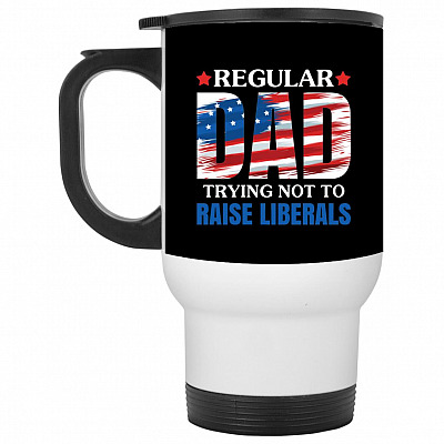 14 oz. White Travel Mug