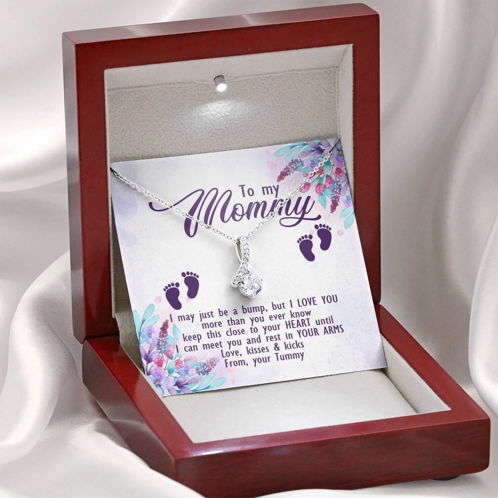 To My Mommy I May Just Be A Bump But I Love You More Than You Ever Know Love Your Tummy Alluring Beauty Necklace