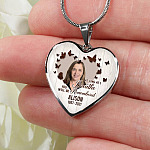 Personalized Photo In Loving Memory As Long As I Breathe You Will Be Remember Heart Pendant Necklace - Bangle Personalized Photo In Loving Memory As Long As I Breathe You Will Be Remember Heart Pendant Necklace - Bangle