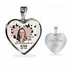 Personalized Photo In Loving Memory As Long As I Breathe You Will Be Remember Heart Pendant Necklace - Bangle Personalized Photo In Loving Memory As Long As I Breathe You Will Be Remember Heart Pendant Necklace - Bangle