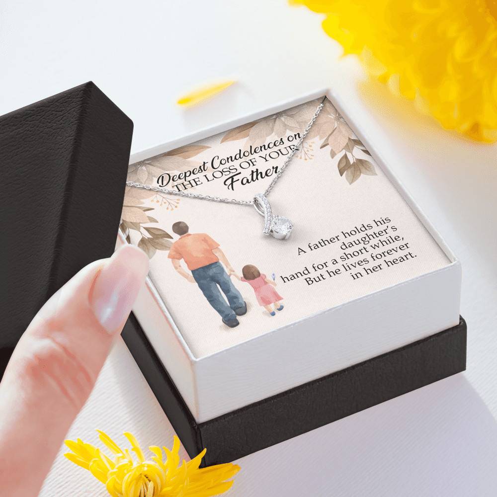 Dad Memorial a Father Holds His Daughter's Hand for a Short While Alluring Beauty Necklace