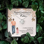 Dad Memorial a Father Holds His Daughter's Hand for a Short While Love Knot Pendant Necklace