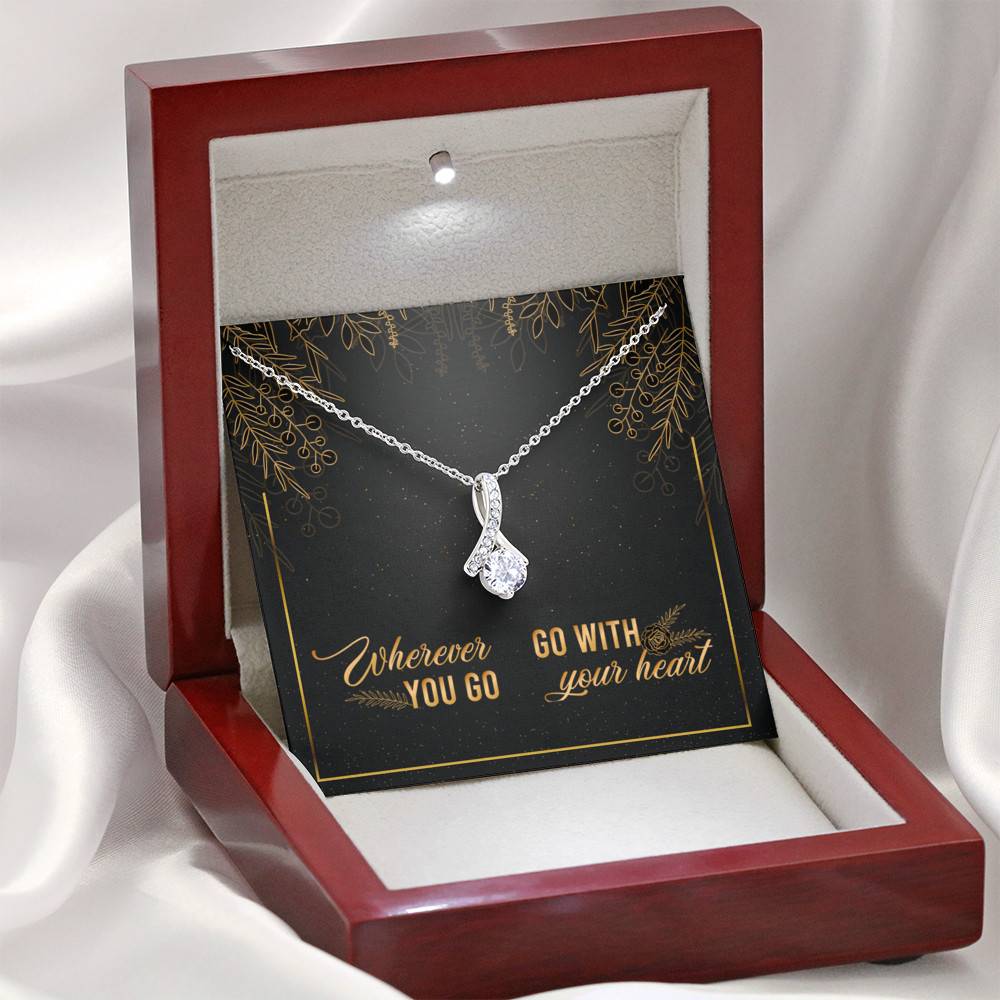 Graduation Gift for Daughter Wherever You Go Go with Your Heart Alluring Beauty Necklace
