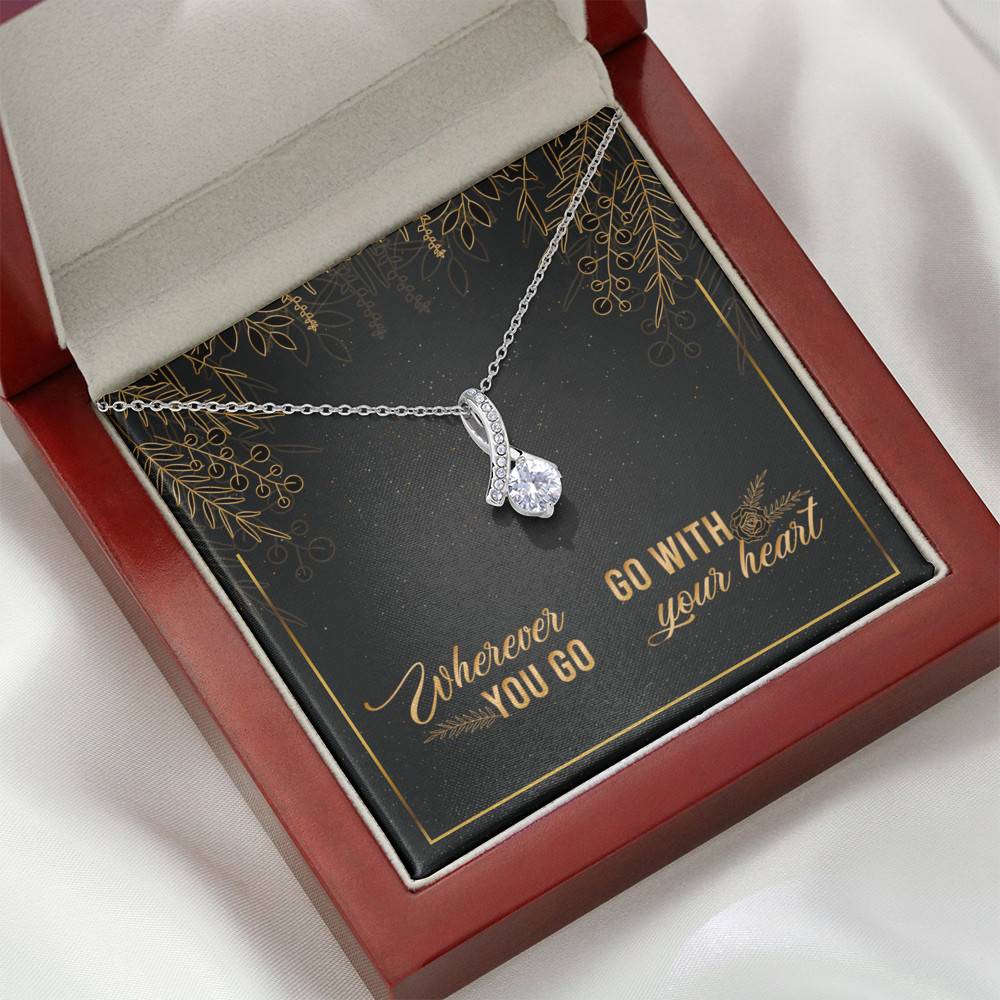Graduation Gift for Daughter Wherever You Go Go with Your Heart Alluring Beauty Necklace