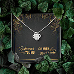 Graduation Gift for Daughter Wherever You Go Go with Your Heart Love Knot Pendant Necklace