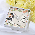 Graduation Gift Class of 2021 Make a Wish and Put on Your Necklace Love Knot Pendant Necklace