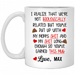Personalized Happy Fathers Day, White, 11 oz. White Mug