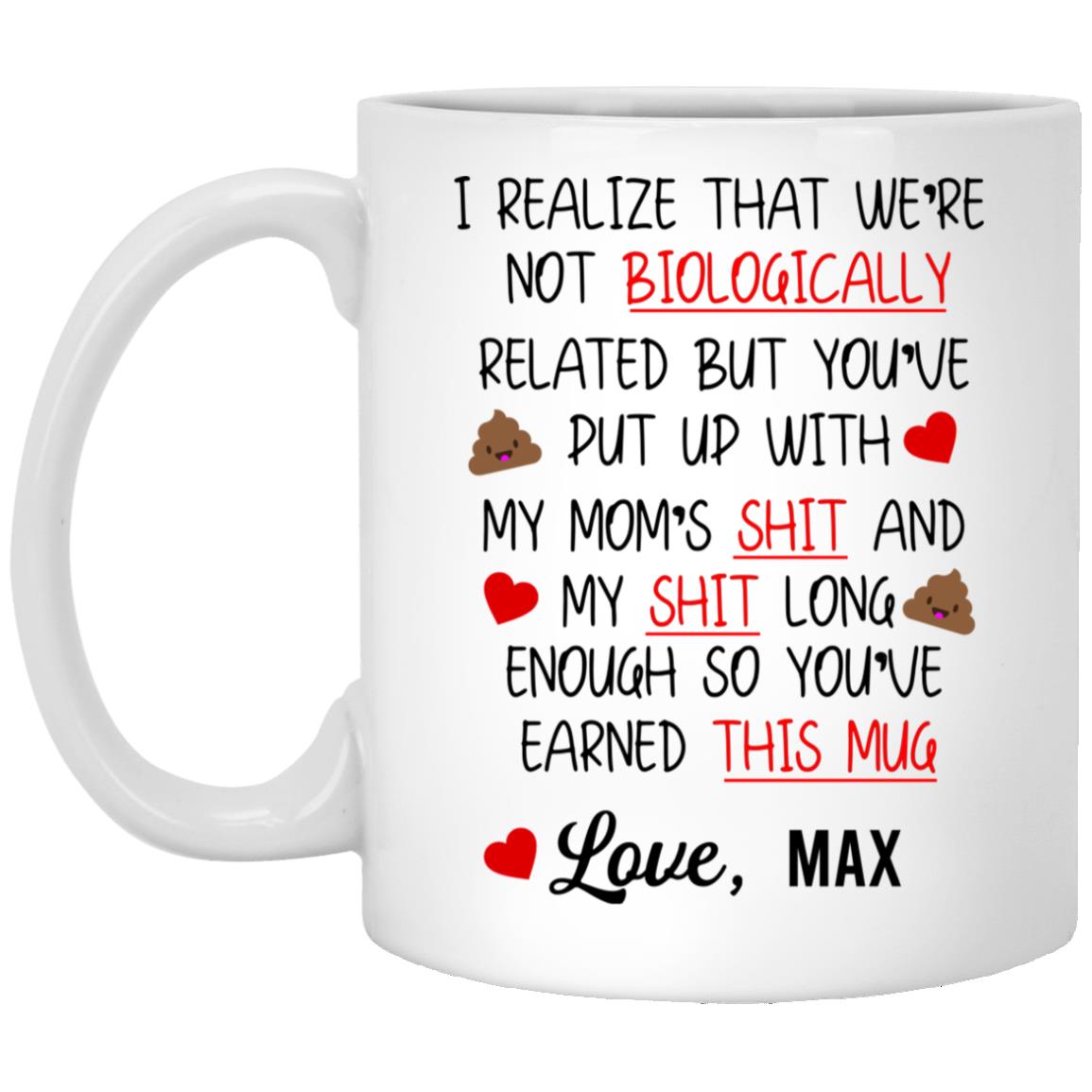 Personalized Happy Fathers Day, White, 11 oz. White Mug