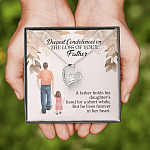 Dad Memorial a Father Holds His Daughter's Hand for a Short While Forever Love Pendant Necklace Dad Memorial a Father Holds His Daughter's Hand for a Short While Forever Love Pendant Necklace