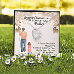 Dad Memorial a Father Holds His Daughter's Hand for a Short While Forever Love Pendant Necklace Dad Memorial a Father Holds His Daughter's Hand for a Short While Forever Love Pendant Necklace