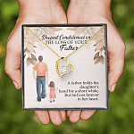 Dad Memorial a Father Holds His Daughter's Hand for a Short While Forever Love Pendant Necklace Dad Memorial a Father Holds His Daughter's Hand for a Short While Forever Love Pendant Necklace