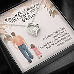 Dad Memorial a Father Holds His Daughter's Hand for a Short While Forever Love Pendant Necklace Dad Memorial a Father Holds His Daughter's Hand for a Short While Forever Love Pendant Necklace