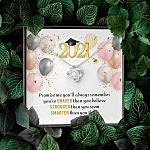 You're Braver Than You Believe Stronger Than You Seem Love Knot Necklace - Graduation Gift Necklace