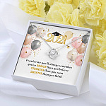You're Braver Than You Believe Stronger Than You Seem Love Knot Necklace - Graduation Gift Necklace