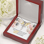 You're Braver Than You Believe Stronger Than You Seem Artisan Crafted Cross Necklace - Graduation Gift