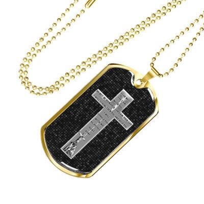 Fear Not For I Am With You Do Not Be Dismayed For I Am Your God Isaiah 41 10 Dog Tag Pendant Necklace