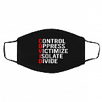 Covid Control Mask, Black, Cloth Face Cover – Medium/Large