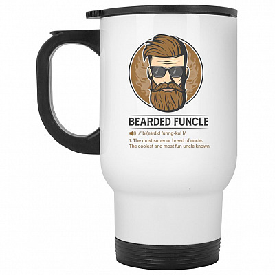 14 oz. White Travel Mug