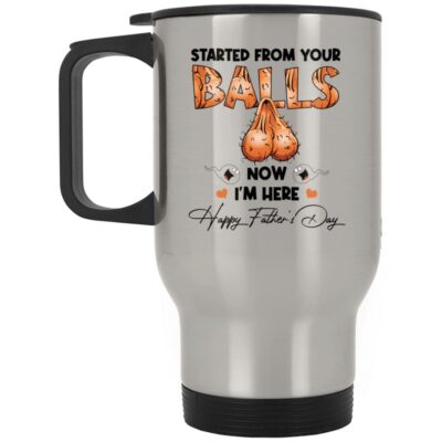 14 oz. Silver Travel Mug
