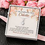 Personalized to My Boyfriend's Mom You've Given A Gracious Man Love Knot Pendant Necklace Personalized to My Boyfriend's Mom You've Given A Gracious Man Love Knot Pendant Necklace