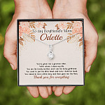 Personalized to My Boyfriend's Mom You've Given A Gracious Man Love Knot Pendant Necklace Personalized to My Boyfriend's Mom You've Given A Gracious Man Love Knot Pendant Necklace