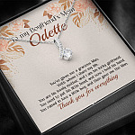 Personalized to My Boyfriend's Mom You've Given A Gracious Man Love Knot Pendant Necklace Personalized to My Boyfriend's Mom You've Given A Gracious Man Love Knot Pendant Necklace