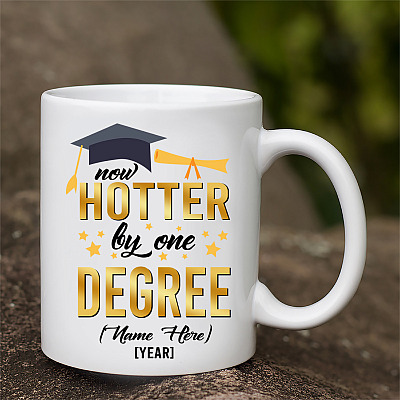 Alternative view of Personalized Now Hotter Than One Degree Ceramic Coffee Mug - Beer Stein - Water Bottle - Color Changing Mug