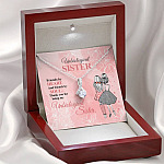 Unbiological Sister Friends by Heart and Friends by Soul Friendship Alluring Pendant Necklace
