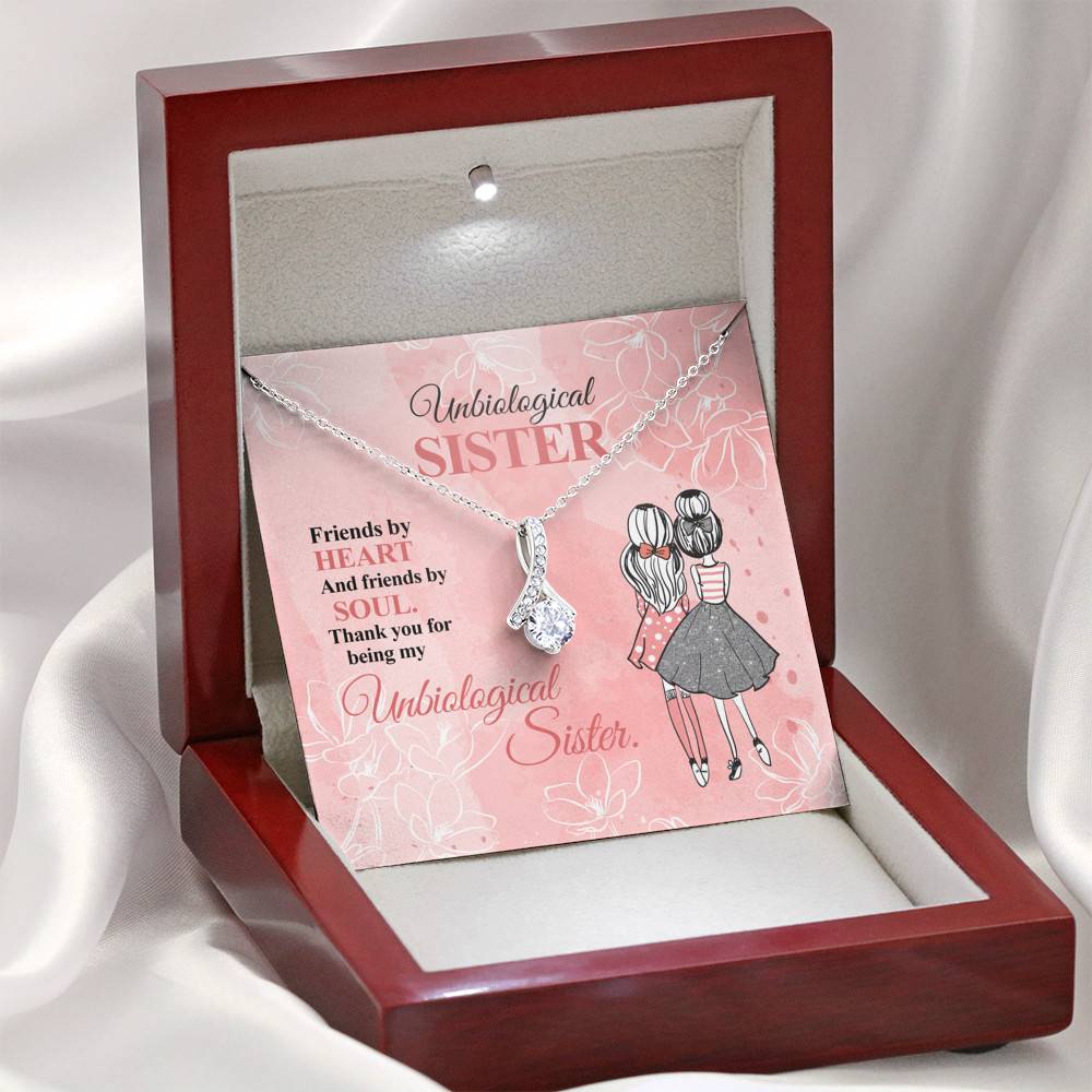 Unbiological Sister Friends by Heart and Friends by Soul Friendship Alluring Pendant Necklace