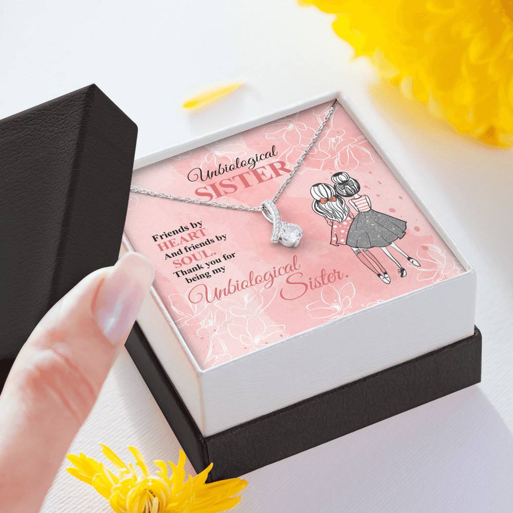 Unbiological Sister Friends by Heart and Friends by Soul Friendship Alluring Pendant Necklace