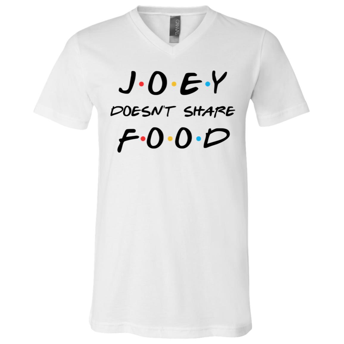 joey t, White, V-Neck T-Shirt