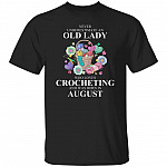 Loves Crocheting August, Black, Unisex T-Shirt